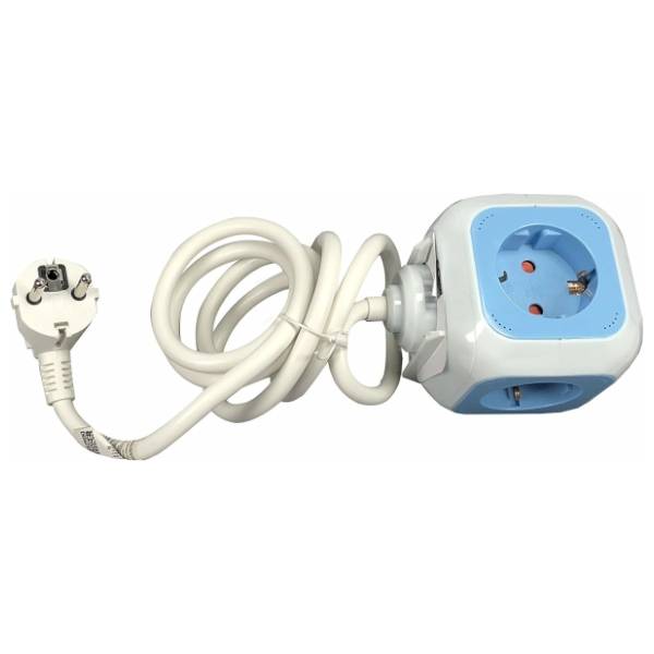 COMMEL produžni kabl sa 4 utičnice i 2 USB-a, 1.4m