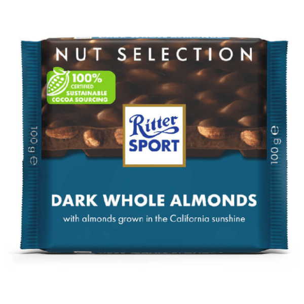 Crna čokolada RITTER SPORT badem 100g