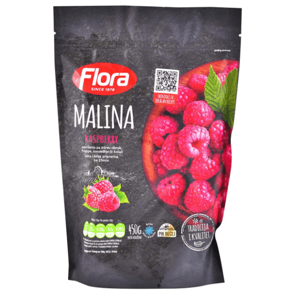 FLORA smrznuta malina 450g