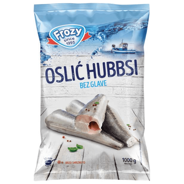 FROZY oslić bez glave hubbsi 1kg