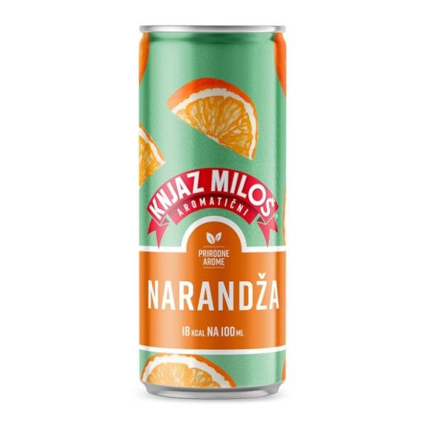 KNJAZ MILOŠ gazirana voda narandža 330ml