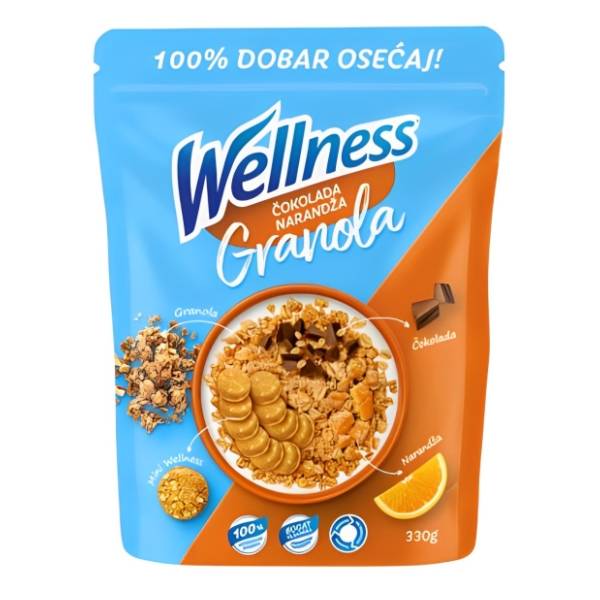WELLNESS granola narandža čokolada 60g