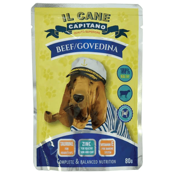 IL CANE CAPITANO hrana za pse govedina 80g