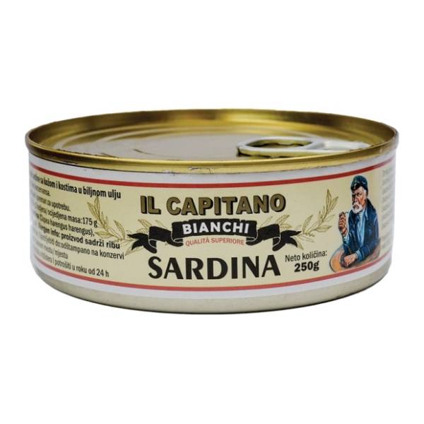 Sardina IL CAPITANO atlantska u ulju 250g