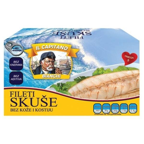 IL CAPITANO skuša fileti 115g