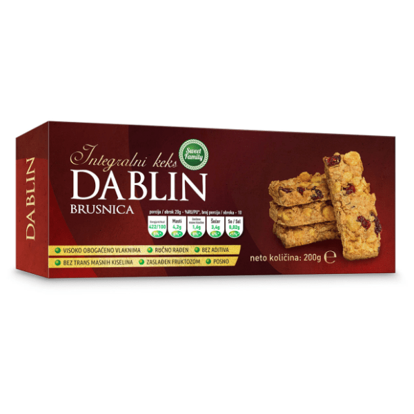 Integralni keks SWEET FAMILY Dablin 200g