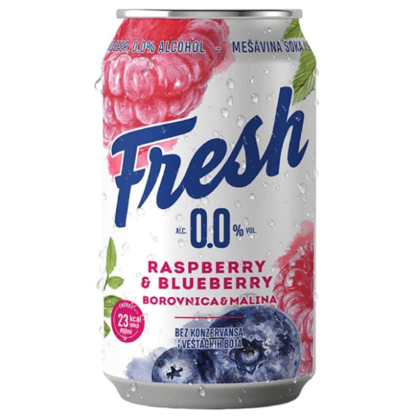 JELEN Fresh malina borovnica 0% 0,33l