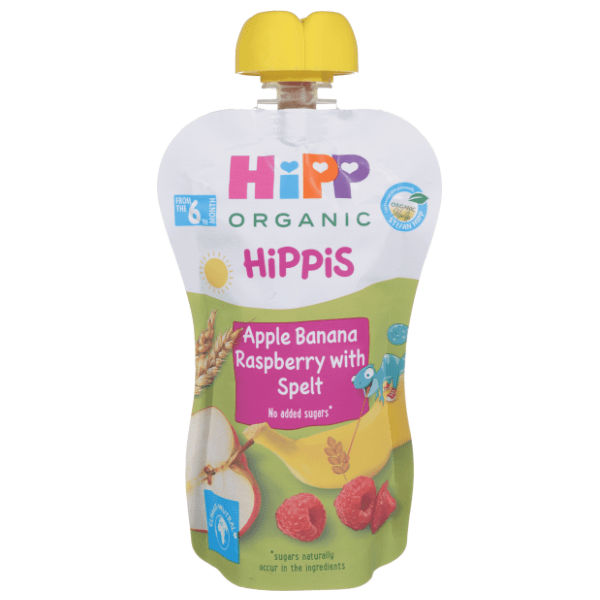 Kašica HIPP jabuka banana malina sa integralnim žitaricama 100g