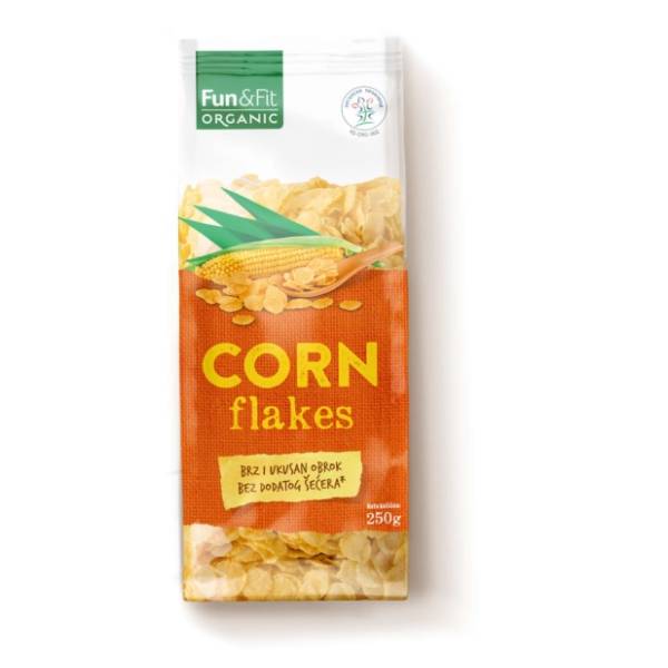 Pahuljice FUN&FIT corn flakes organic 250g