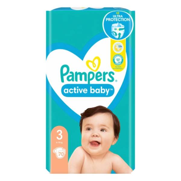 PAMPERS pelene Active baby 3 70kom