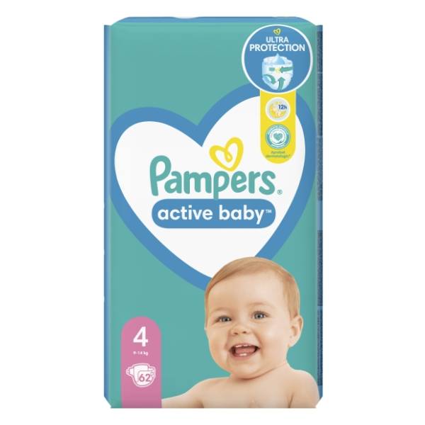 PAMPERS pelene Active baby 4 62kom