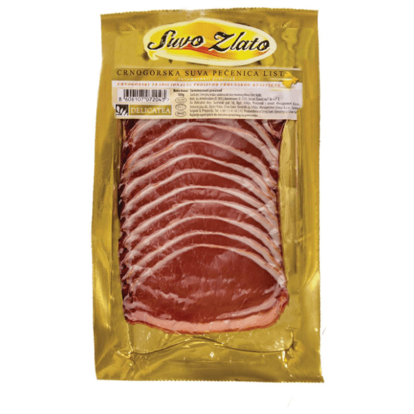 Pečenica crnogorska SUVO ZLATO slajs 100g