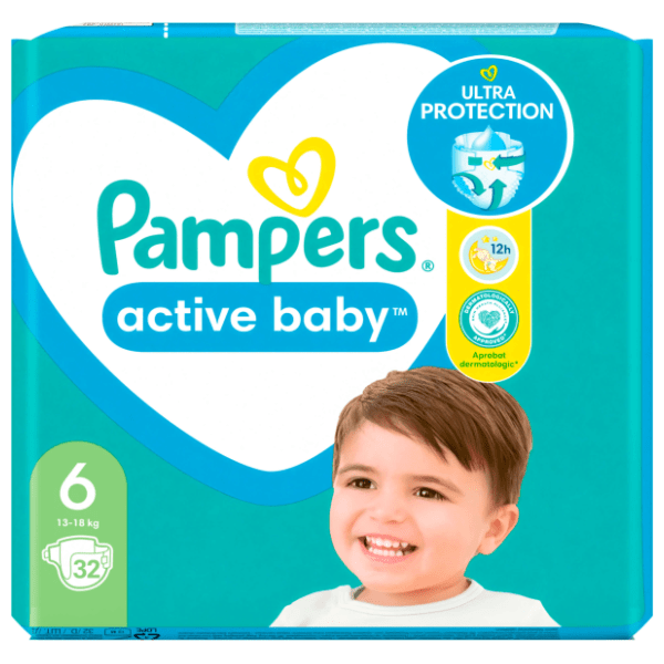 PAMPERS pelene active baby 6 32kom