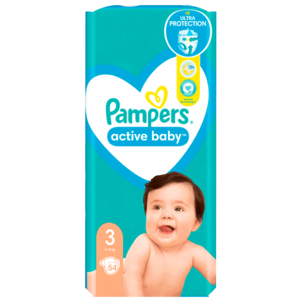 PAMPERS pelene active baby 3 54kom