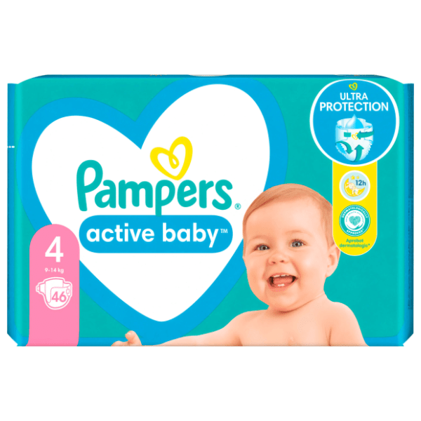 PAMPERS pelene active baby 4 46kom