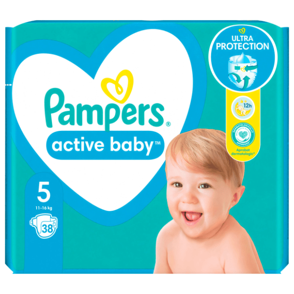 PAMPERS pelene active baby 5 38kom