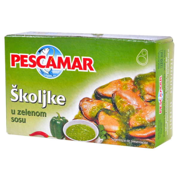 PESCAMAR školjke u zelenom sosu 111g