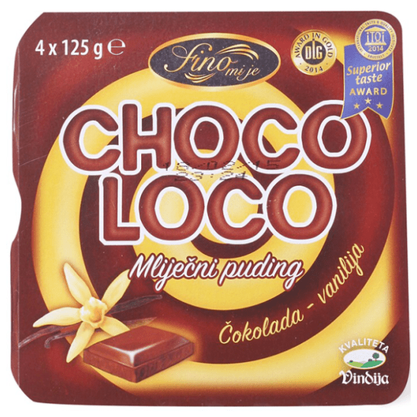 Puding VINDIJA Choco loco 4x125g