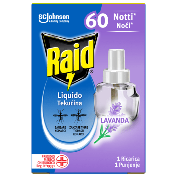 RAID dopuna za električni aparat lavanda 36ml