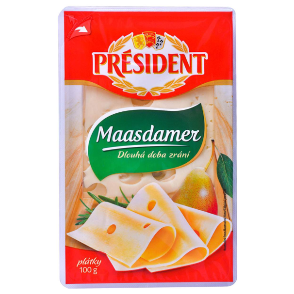 PRESIDENT sir Maasdamer slajs 100g