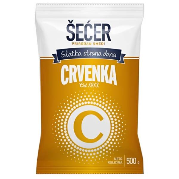 Smeđi šećer CRVENKA 500g