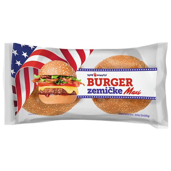 TVOJIH 5 MINUTA burger zemičke 2x105g