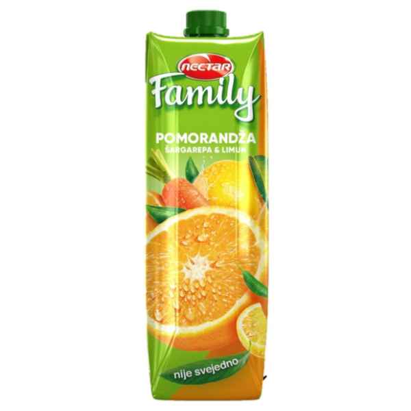 Voćni sok NECTAR Family pomorandža šargarepa limun 1l