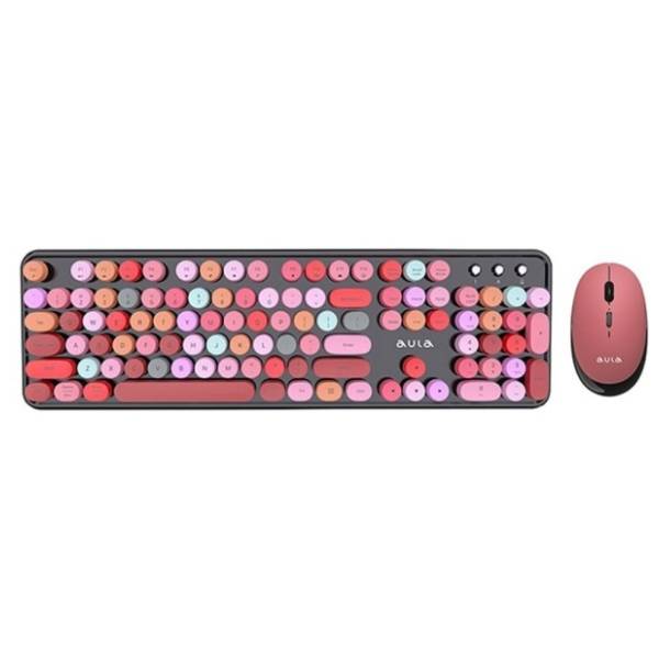 AULA set bežični miš i tastatura AC306 combo Cinnamon