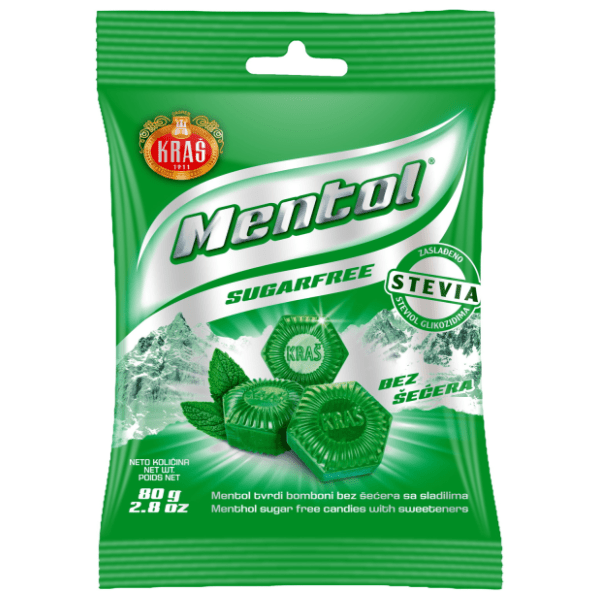 Bombone KRAŠ mentol bez šećera 80g