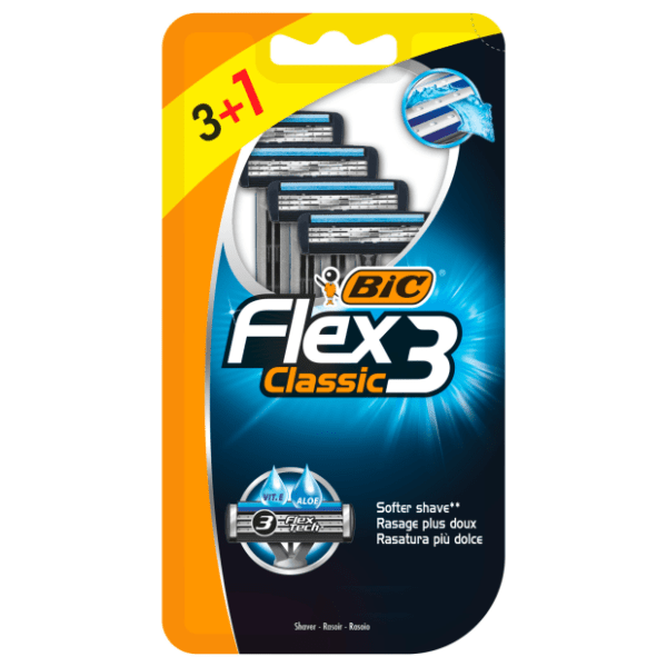 Brijač BIC flex3 classic blister 3+1 gratis