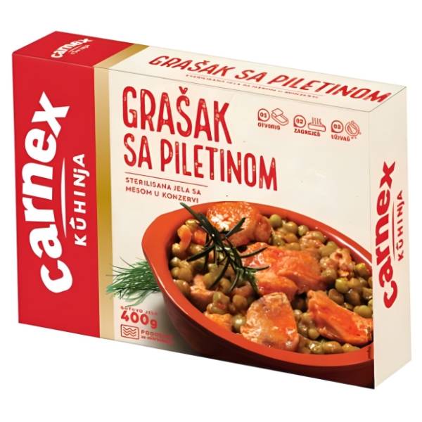CARNEX grašak sa piletinom 400g