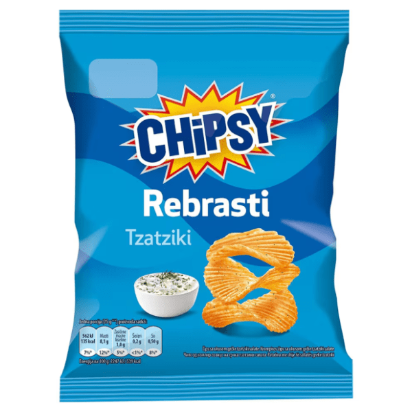 Čips CHIPSY rebrasti Tzatziki 25g