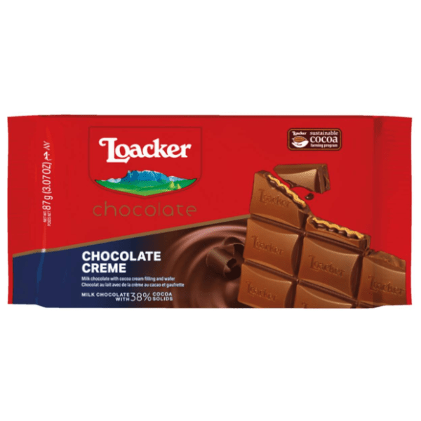 Čokolada LOACKER kakao krem 87g