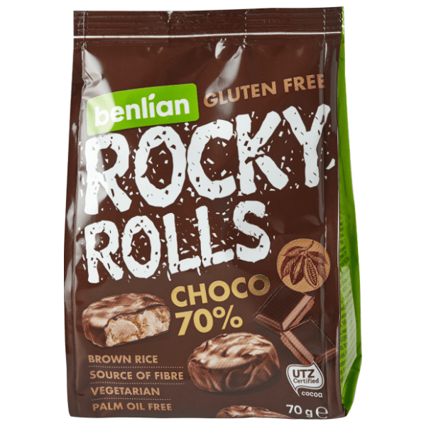 Galete BENLIAN Rocky rolls choco 70% 70g