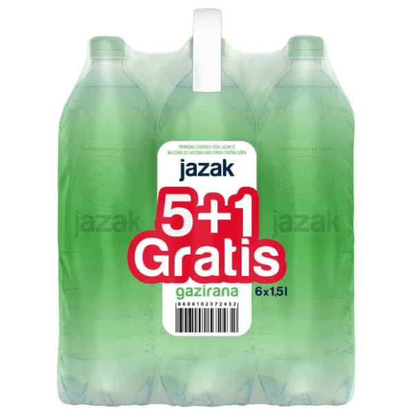 Gazirana voda JAZAK 1,5l 5+1 gratis