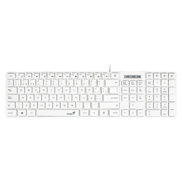 GENIUS tastatura SlimStar 126 SR(YU) bela
