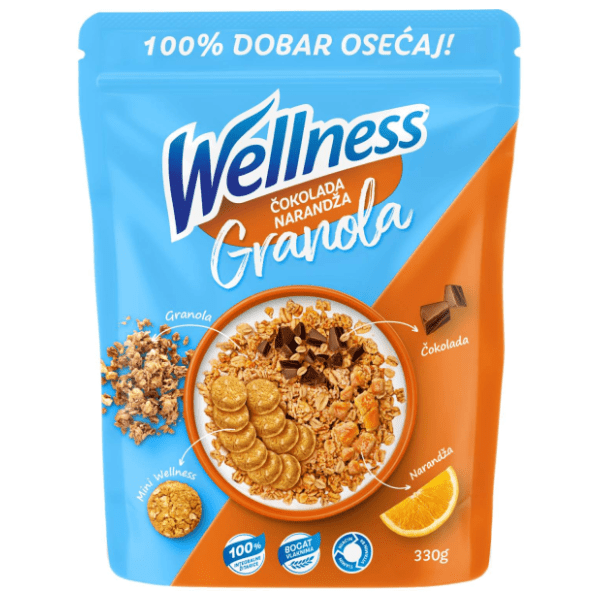 WELLNESS granola narandža čokolada 330g