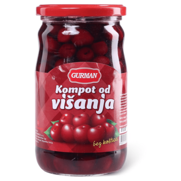 Kompot višnja bez koštice GURMAN 720g