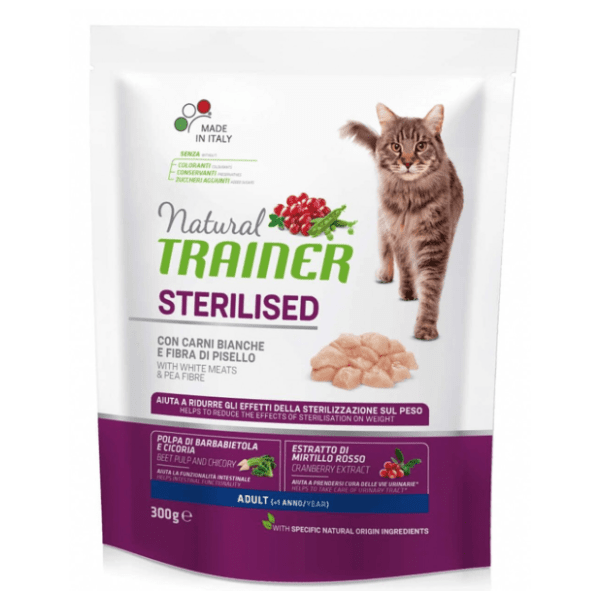 NATURAL TRAINER hrana za sterilisane mačke ćuretina 300g