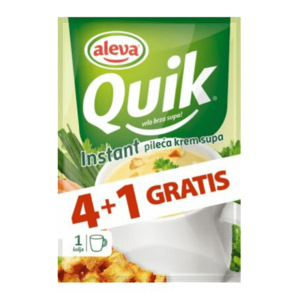 Instant supa QUIK Aleva pileća krem 17g 4+1 gratis