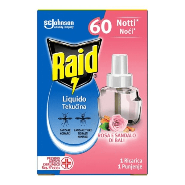 RAID dopuna za aparat protiv komaraca rose sandalwood 21ml