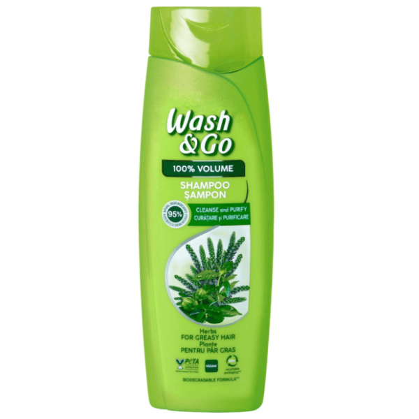 Šampon WASH&GO herbal za masnu kosu 180ml
