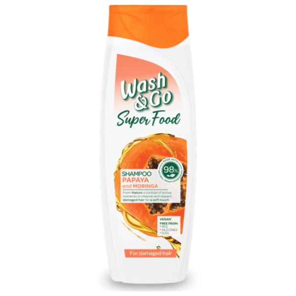 Šampon za kosu WASH&GO superfood papaya moringa 400ml