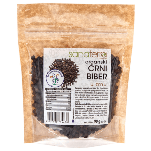 SANATERRA organski crni biber u zrnu 90g