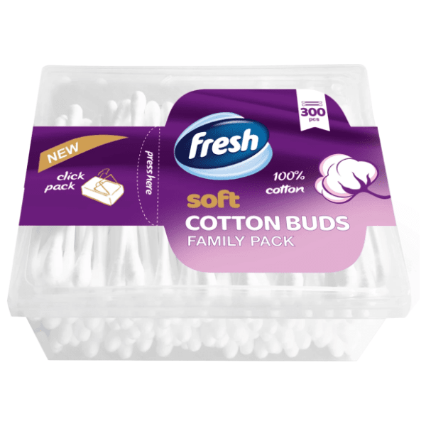 Štapići za uši FRESH cotton buds 300kom