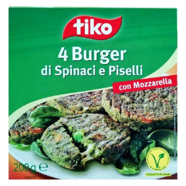TIKO biljne pljeskavice od spanaća i graška 200g
