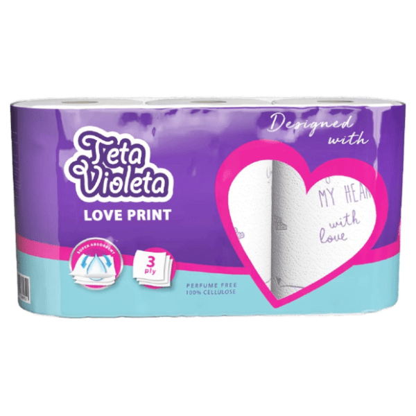 Ubrus VIOLETA Love 3sloja 3kom