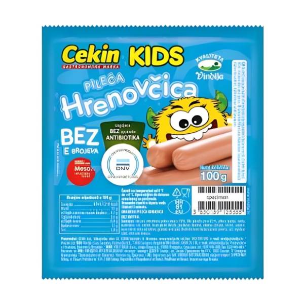 Viršle CEKIN kids hrenovke 100g