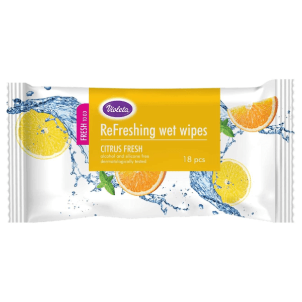 Vlažne maramice VIOLETA citrus fresh 18kom