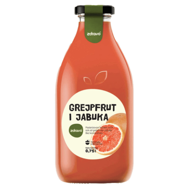 Voćni sok ZDRAVO grejpfrut jabuka 750ml